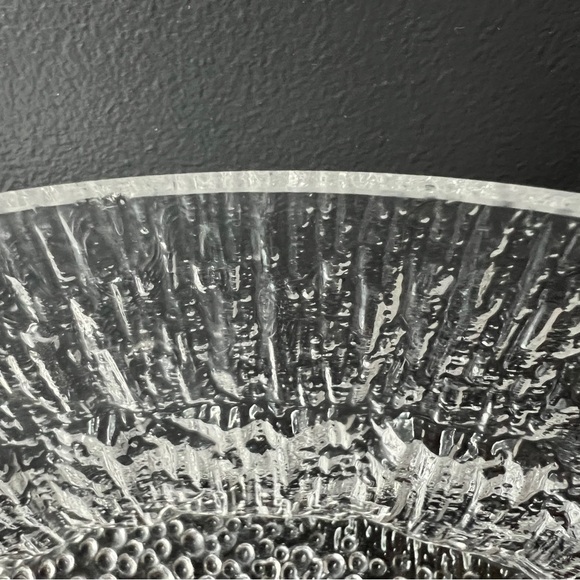 Large Iittala Aslak Glass Salad Bowl MCM Finland Tapio Wirkkala Design Vintage - Picture 8 of 10